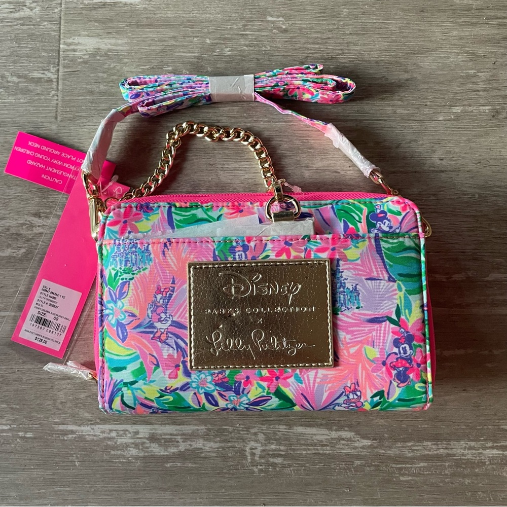 NWT Lilly Pulitzer Disney Parks Marsten Crossbody Bag Purse Disney Dreamin